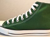 Greener Pastures High Top Chucks  Outside view of a left greener pastures high top.