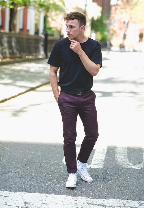 white converse outfit men