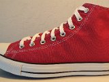 jesterredhi04  Outsdie view of a left jester red high top.
