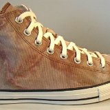 Kava Bliss Washed Canvas High Top Chucks  Outside view of a right Kava Bliss high top.