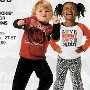 Ads With Little Kids Wearing Chucks  Boy and girl wearing black and white chucks.