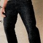 Ads for Levis and Jeans  Dark blue denim jeans with chocolate brown chucks.