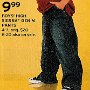 Ads for Levis and Jeans  Ad for boys High Sierra denim pants with black chucks.