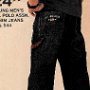 Ads for Levis and Jeans  Ad for black Polo denim jeans with distressed black chucks.