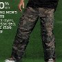 Ads for Levis and Jeans  Ad for mens camouflage jeans with brown chucks.