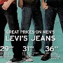Ads for Levis and Jeans  Ad for Levis with black chucks.
