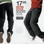 Ads for Levis and Jeans  Ad for black and navy blue jeans with black chucks.