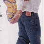 Ads for Levis and Jeans  Ad for blue Levis with black chucks.