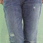 Ads for Levis and Jeans  Ad for blue distressed rolled up Levis with gray low cut chucks.