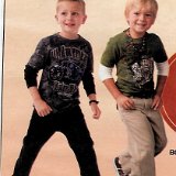 Little Kids Wearing Chucks  Boys wearing black and brown chucks.