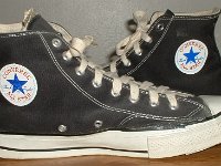 Mark Recob Vintage Chucks Collection  Inside patch views of black vintage Chuck Taylor All Star high tops.