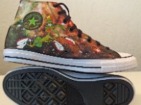 Marvin the Martian Print High Top Chucks  Inside patch and sole views of Marvin the Martian high tops.