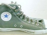 Miscellaneous Green HIgh Top Chucks  Olive high top with round green laces, inside patch view.
