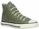 Miscellaneous Green HIgh Top Chucks  Olive hemp high top with hemp laces, outside view