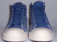 Multicultural High Top Chucks  Front view of blueberry multicultural high tops.