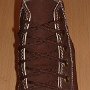 Narrow Round Shoelaces  Chocolate brown high top with narrow brown laces.