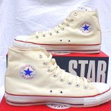 Natural (Unbleached) White High Top Chucks  Brand new natural white high tops with box, inside patch views.