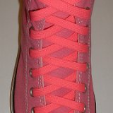 Classic Neon Shoelaces  Pink high top with neon pink shoelaces.