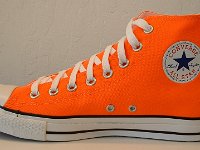 Neon Orange High Tops  New neon orange high top, right inside patch view.