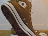 olivehi19  Wearing olive green high top chucks, right view 3.