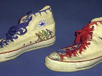 Hand Painted or Tie-Dyed High Top Chucks  Custom painted chucks, left side view.