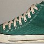 Pine Green HIgh Top Chucks  Outside view of a left made in USA pine green high top.