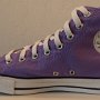 Purple High Top Chucks  Inside patch view of a right aster purple high top.