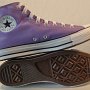 Purple High Top Chucks  Inside patch and sole views of aster purple high tops