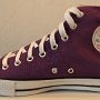 Purple High Top Chucks  Inside patch view of a right port royale high top.