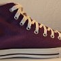 Purple High Top Chucks  Outside view of a right port royale high top.