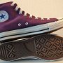 Purple High Top Chucks  Inside patch and sole views of Port Royale high tops.