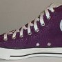 Purple High Top Chucks  Inside patch view of a right purple passion high top.