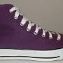 Purple High Top Chucks  Outside view of a right purple passion high top.