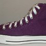 Purple High Top Chucks  Outside view of a left purple passion high top.