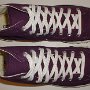 Purple High Top Chucks  Top view of purple passion high tops.