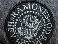 The Ramones High Top Chucks  Closeup view of the outside patch on a Ramone's high top.