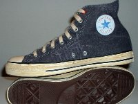 The Ramones High Top Chucks  Inside patch and sole views of Ramone's high tops with hemp laces.