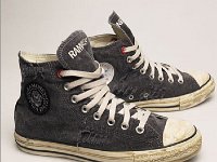 The Ramones High Top Chucks  Right side views of Ramones tribute high tops.