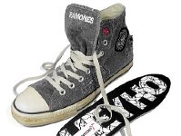 The Ramones High Top Chucks  Ramones high top with insole insert.
