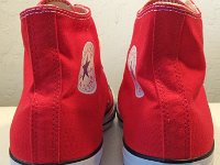 2017 Core Red High Top Chucks  Rear view of 2017 red high tops.
