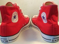 2017 Core Red High Top Chucks  Angled rear view of 2017 red high tops.