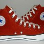 Red High Top Chucks  Inside patch views of picante red high tops.