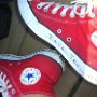 Red High Top Chucks  Wearing red high top chucks, inside patch views.