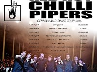 Red Hot Chili Pipers  Poster for the band’s 2016 German and Swiss tour.