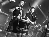 Red Hot Chili Pipers  Drummers like to wear black high top chucks with white shoelaces.