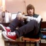 People Wearing Red Chucks  Relaxing in the office.