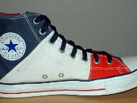 Red White and Blue TriColor High Tops  Left inside patch view