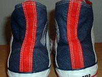 Red White and Blue TriColor High Tops  Rear view