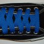 Royal Blue Retro Shoelaces  Black low top chuck with royal blue retro laces.