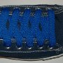 Royal Blue Retro Shoelaces  Navy blue low top chuck with royal retro laces.
